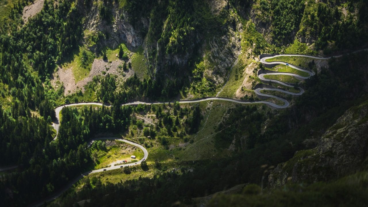 road near at mountain